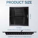 Pelopy 1 Pack Duct Opening Vent Covers for Ceiling, 14 * 14inch, Black