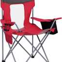 Camping Chairs Portable Folding Lightweight Outdoor Lawn Chair for Adults with Cooler Bag, Cup Holder and Side Pocket for Camping, Beach, Sports, Hiking, Fishing, Large