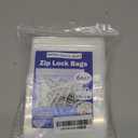 Small Zip Top Storage Bag - 5x5 Inches, Thick Zipper, Reclosable, Mini Poly Plastic, Save for Nails, Screws, Food, Tools (PACK 100)