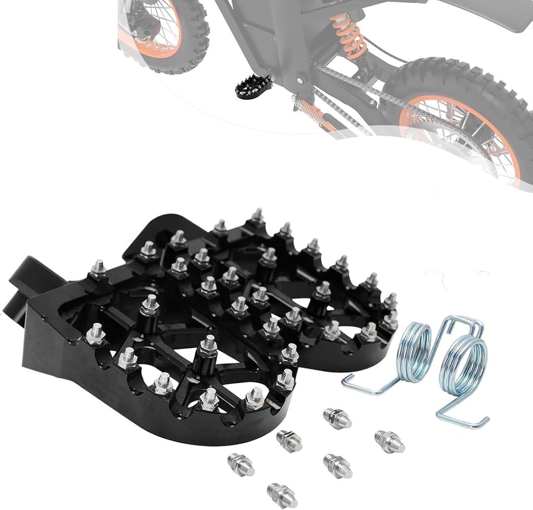Dirt Bike Foot Pegs for Tutti Soleil01,CNC 7075 Aluminum FootPegs Rest Pedal for Tuttio Soleil 01 Off-Road EBike-Black