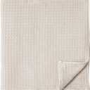 UCHINO Waffle Twist Cotton Weave Bath Towel for Bathroom Lightweight Absorbent Quick Dry Honeycomb Texture Solid Terry Loop Reverse 30" x 60", 1 Bath Towel, Linen