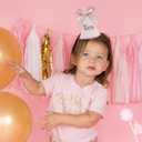 Birthday Hat With Bow - Sweet Birthday Decorations,Glitter Number Cone Hat Photo Prop,Princess Bow Hat,Cake Smash.