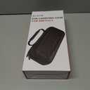 KCKTR Nintendo Switch 2 Carrying Case (2025), Hard Shell Protective Travel Portable Pouch Holds 24 game cartridges, with Game Card Slots & Inner Pocket for Accessories, Black