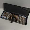 145Pcs Cobalt Drill Bits Set, M35 HSS, 135 Degree Tip, Twist Jobber Length Drill Bit Kit for Hardened Metal, Cast Iron, Stainless Steel, Plastic and Wood with Storage Case, 1/16"-1/2"