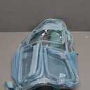 Cusangel Clear Light Blue Backpack For Girls, Heavy Duty Transparent BookBag, 16inch TPU Large Capacity See Through Bag for Sport Events, Travel, Stadiums, Work (Aqua)