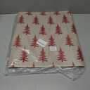 Red Cream Christmas Kitchen Mats Set of 2 Xmas Tree Print Winter Holiday Kitchen Rugs for Floor Home Decor Low-Profile Mats,17x29 and 17x47 Inch