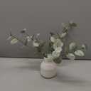 FIACO Artificial Eucalyptus Stems in Ceramic Vase, 14" Fake Plants for Home Decor, Coffee Table Centerpiece Bathroom Shelf Dining Table Farmhouse Faux Greenery Plants Indoor Decorations