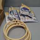 Peryiter 6 Sets Christmas Embroidery Kit for Beginners Including 6 Pcs Embroidery Hoop Winter Scene Snow Cross DIY Needlepoint Kit Instructions Threads Needles for Christmas Holiday Party Gift