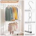 STORAGE MANIAC Hanging Closet Rod, Adjustable Width and Height Closet Hanging Organizer, Space-Saving Clothes Hanging Bar, Closet Extender Hanging Rod Double Closet Hanging Rod, 1 Pack Chrome