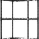 REGILLER 5-Wire Shelving Metal Storage Rack Adjustable Shelves,Standing Storage Shelf Units for Laundry Bathroom Kitchen Pantry Closet(Black,11.8" D x 16.6" W x 53.5" H)