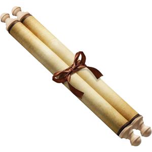 Makevivi 1 PCS Blank Scrolls Paper with Wood Rods, for Naughty or Nice List, Writing, Wedding Vows, Invitation, Love Letter, Cosplay Prop, Renaissance, 7.1 x 31.5 inches (style1)