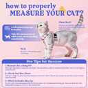 rabbitgoo Cat Harness and Leash for Walking, Escape Proof Soft Adjustable Vest Harnesses for Cats, Easy Control Breathable Reflective Strips Jacket, Purrty Pink, M