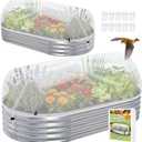 2 Pack Garden Netting for 6x3FT Raised Beds, Ultra-Fine Mesh Plant Covers with Drawstring&10 Clips, Bird, Pest & Small Animal Barrier for Protecting Vegetables, Fruits & Flowers