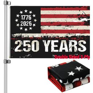 250 Anniversary USA Flag 3x5: Betsy Ross Freedom Flags Heavy Duty Double Sided 3-Ply - UV Protection & Fade Resistant & Reinforced Brass Grommets - 250 Years Of Freedom