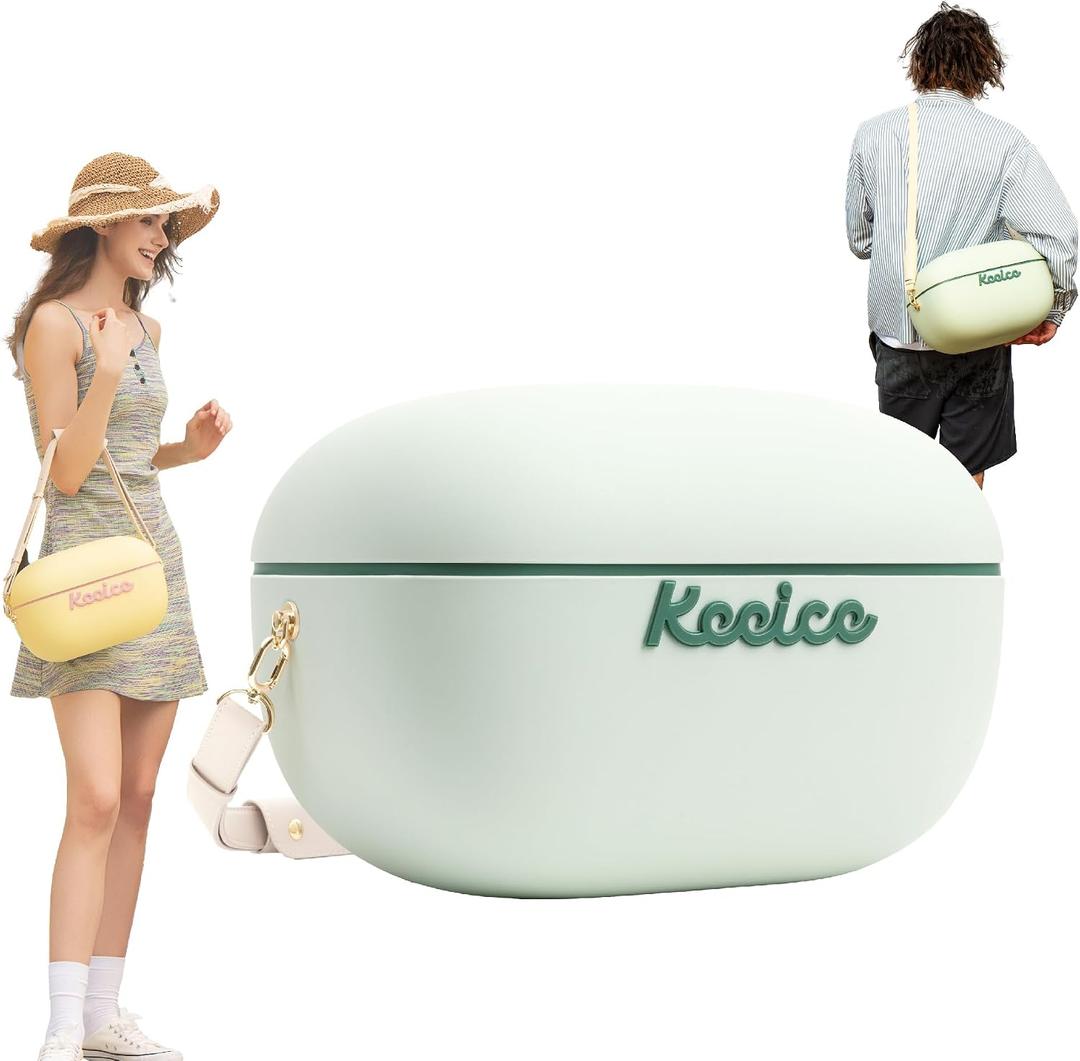 KEEICE 6QT+12QT Insulated Hard Cooler, Retro Beach Cooler Combo Portable Small Ice Chest for Picnic, Hiking, Camping, Travel, Green