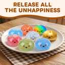 Dumpling Squishies Mystery Box,Glitter Dumpling Squishy Mystery,7 Color Options Dumplings Squishy Toy,Dumplings Sensory Squeeze Toy for Stress Relief (Transparent Gold)