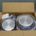 Pots and Pans Set,Aluminum Cookware Set, Nonstick Ceramic Coating, Fry Pan, Stockpot with Lid, Blue,10 Pieces