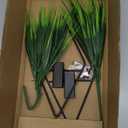 4 Pcs Wall Decor Hanging Planters with Artificial Plants Metal Hanging Vase Indoor Plants Holder Modern Boho Wall Art for Bathroom Bedroom Living Room Decor(Black,Aquatic Plant)