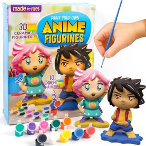 Made By Me Anime Figurines, Arts & Crafts Painting Kit, Small, Multi, 2 Piece