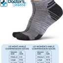 Pembrook Ankle Compression Socks for Women & Men - 4 Pairs | Sports Running Compression Socks | Athletic Ankle Support Socks (Large)