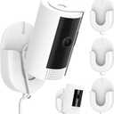 No Drill Ring Indoor Camera Mount, Camera Mount Stand for Ring Indoor Cam (2nd Gen)/Stick Up Cam /Blink Mini /Mini 2 /Blink Outdoor 4/3 with Strong Adhesive, One Step Setup, 3Pack