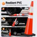 HiGiant 8 Pack 36" Orange Traffic Cones with Weighted Base, 7.3 lbs Each