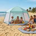 Porayhut Large Pop Up Play Tent for Kids, 78" Instant Toddler Playhouse with Removable Floor & UV50+ Sun Shade, 360° Mesh Mosquito-Free Tent for Indoor Outdoor Beach Backyard, Fits 4 Kids, 235,558.4 cubic inches