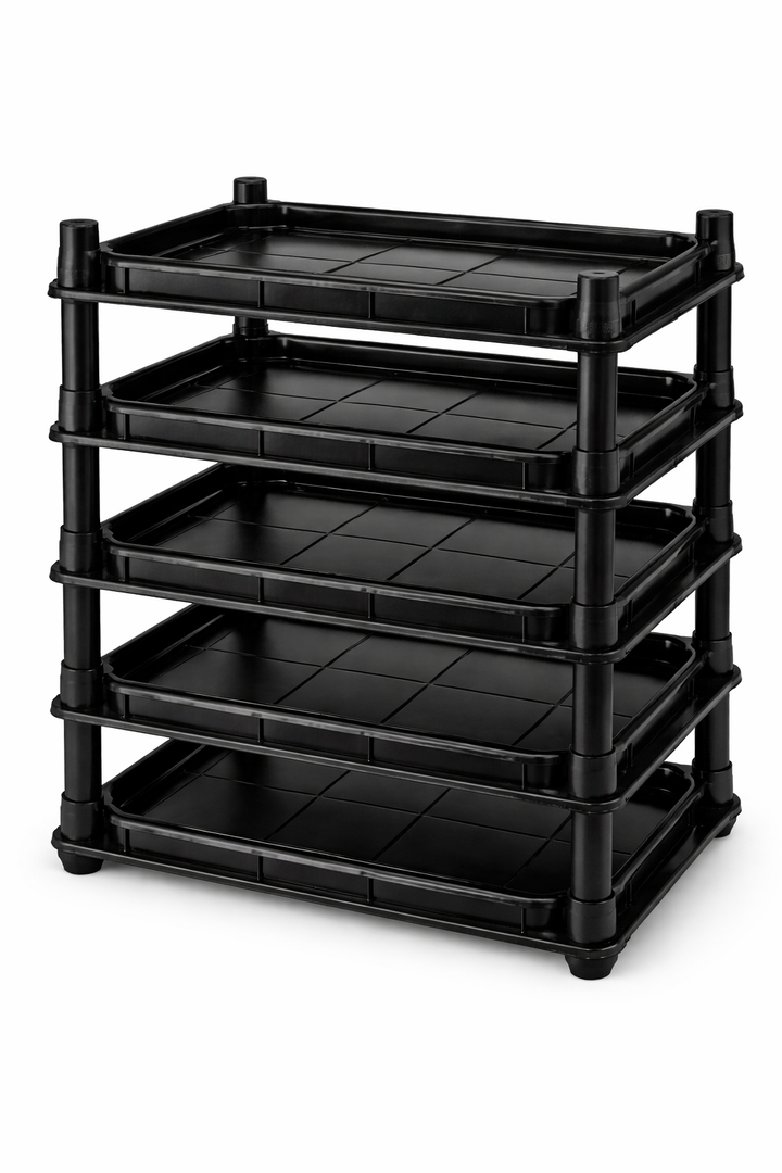 5 Black Shelves for a Shelf Unit