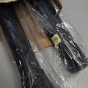 Door Security Bar, Rerishom Door Stoppers Security bar, Heavy Duty Door Lock Security Door Jammer Door Stopper for Apartment, Hotel Room, Screen Door Hardware (Dark Black, 2 Pack)