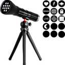 NiceVeedi 4-Color Handheld Photography Lighting Kit with 15 GOBO Filters & Tripod, 6000mAh Rechargeable Photography Flashlight with Diffusion, Zoomable Lighting for Video Recording/Sunset