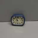 Vintage Retro Analog Alarm Clock, Battery Operated, Readable for SeniorsSilent No Ticking, Glow in Dark Dial, Lighted on Demand and Snooze, Blue, 4.7" x 3.9" x 2.7"