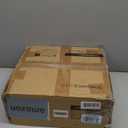 SONGMICS HOME LUIZ Collection - Ottoman Footstool, Round Ottoman, Vanity Chair Stool, Footrest, Reversible Top, Side Table, Max. Load 660 lb, Bedroom Living Room Entryway, Walnut Brown ULOM080K01