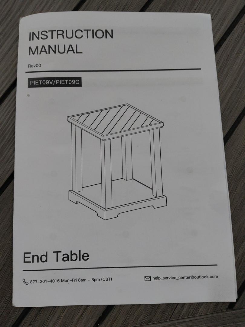 End Table with Storage with Solid Wood Frame, Gray