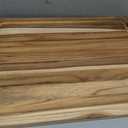 Lipper International Teak Wood Edge Grain Kitchen Cutting and Serving Board, Large, 16" x 12" x 3/4"