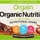 ORGAIN Chocolate Fudge Nutritional Shake,11 Fl oz (Pack of 12) (EXP 10/06/26)