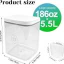 5.5L Large Capacity Container With One-Press Lid - Laundry Room Organization and Storage Decor - Airtight Dishwasher Pod Holder