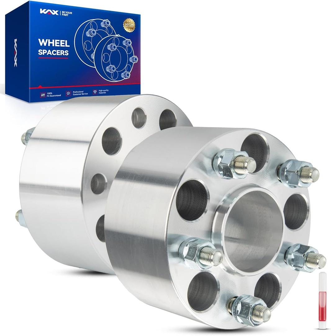 KAX 5x4.5 Wheel Spacers,3 inch 5 Lug Hub Centric Wheel Spacers fit for Altima, Rogue, Sentra, Maxima, Murano, Pathfinder, Rogue Sport, QX50, Rogue Select with M12x1.25 Studs 66.1mm Hub Bore,2Pcs (Silver)