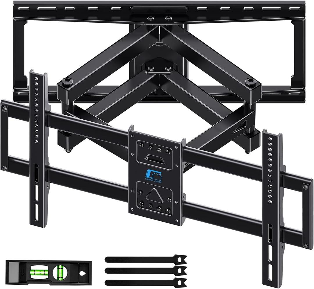 HOME VISION TV Wall Mount for 40-90" TVs up to 200 lbs Fits 24" Wood Studs | (8-24")Stud & Extends 23.5" - Heavy Duty TV Mount Bracket Full Motion Articulating Swivel/Tilt/Level with Max 600x400mm VESA