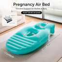Inflatable Pregnancy Pillow,Full Body Pregnancy Mattress with Hole for Belly Chest/Head,Pregnancy Pillows for Prone Sleeping,Relieves Back Pain-Portable for Massage,Home,Trave (Teal)