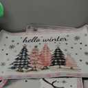 2 Pieces Hello Winter Snowman Kitchen Rugs Set Snowflake Kitchen Mat Let It Snow Rug for Christmas Winter Home Holiday Decor 17x29 and 17x47 Inch(Red)