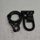 Sportneer Bike Lock: Heavy Duty Anti Theft Bike U Lock with 5ft Security Steel Cable - 17mm Shackle Bicycle U-Locks with Keys & Sturdy Mounting Bracket for Road, Mountain, Electric & Folding Bike (Black)