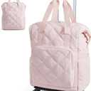 BAGSMART Rolling Duffle Bag with Wheels, Carry on Travel Bag with | Detachable Base, Carry on Travel Bag with PVC Wet Pocket, 4 silent spinner wheels