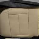 Coverado Universal Seat Covers Full Set, 5 Seats Universal Seat Covers for Cars, Waterproof NAPPA Leather Car Seat Covers with Head Pillow, Auto Protectors Fit for Most Sedans SUV Pick-up Truck, Beige