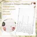 RattanView Wedding Guest Book Alternative with 50 Acrylic Hearts Chips Photo Slot Storage Box and 12 Pcs Pen Theme Picture Frame Rustic Guest Book Reception for Wedding Ceremony Anniversary Reception