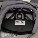 HKAI Baby Bouncer, Portable Baby Bouncer Seat for Babies 0-18 Months, 100% Cotton Fabrics, 3 Modes of use with Rocker and Stationary Options, Infant Rocker Chair with Hanging Toys-Light Grey