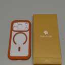 Miracase Magnetic for iPhone 17 Pro Case 6.3" [Compatible with MagSafe] Full-Body Phone Case with Built-in Glass Screen Protector & Camera Control,Drop Proof iPhone 17 Pro Cover, Orange