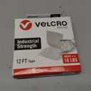 VELCRO Brand Heavy Duty Tape | 12 Foot Roll | Strong Sticky Back Adhesive Holds up to 10 lbs | Industrial Strength Fasteners for Indoor or Outdoor Use | 1-1/2in Width, White (VEL-30837-USA)