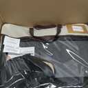 FREESOO Universal Front Seat Covers Leather Airbag Compatible Black Grey