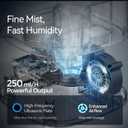 ROSEKM Automatic Humidifiers for Bedroom Large Room, 4.5L Cool Mist Humidifier for Home & Plant with Timer & Humidity Sensor, Last Up to 18H on High Setting, Auto Shut-Off, 360 Nozzle (Black)