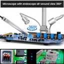 Andonstar AD409 Pro HDMI Digital Microscope with Endoscope, 10.1 inch LCD Screen Soldering Microscope, 300X USB Electronic Camera for PCB Soldering, Windows PC Compatible